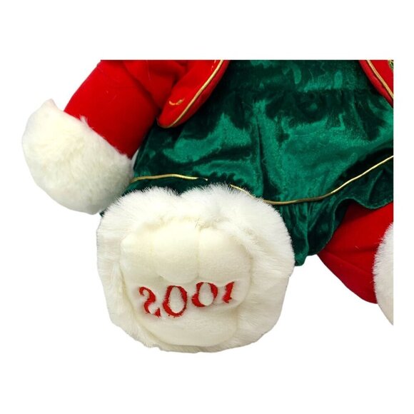 2001 Christmas Snowflake Friend Teddy Bear Girl Festive Bow Plush Stuffed Animal - Picture 2 of 10